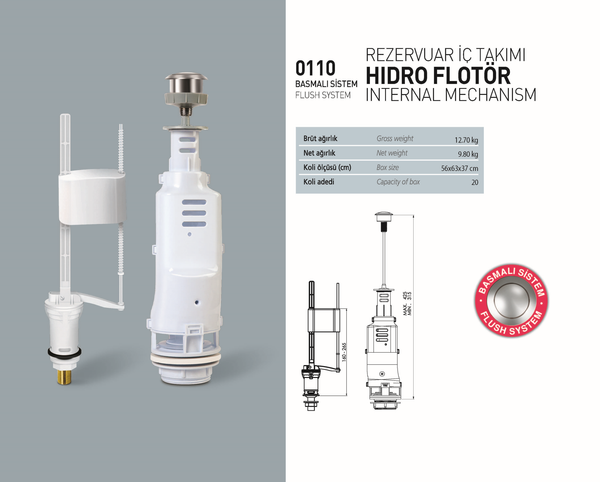 Nkp Basmalı Sistem Hidro Flotör İç Takımı