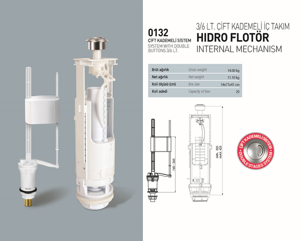 Nkp 3/6 Lt. Çift Kademeli Sistem Hidro Flotör