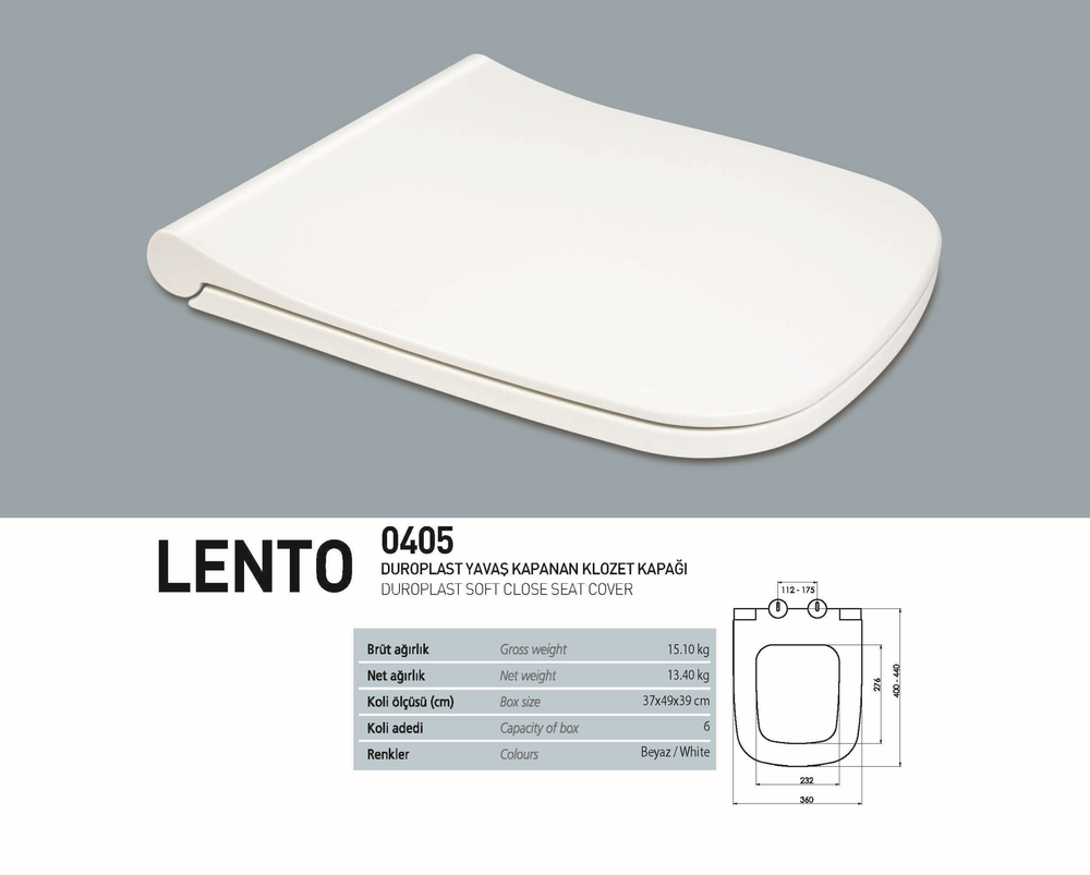 Nkp Lento Duroplast Yavaş Kapanan Klozet Kapağı