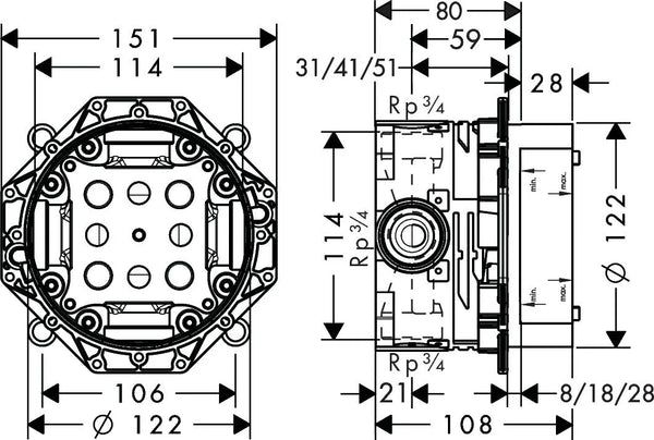 HANSGROHE UNIVERSAL İÇ SET IBOX 01800180
